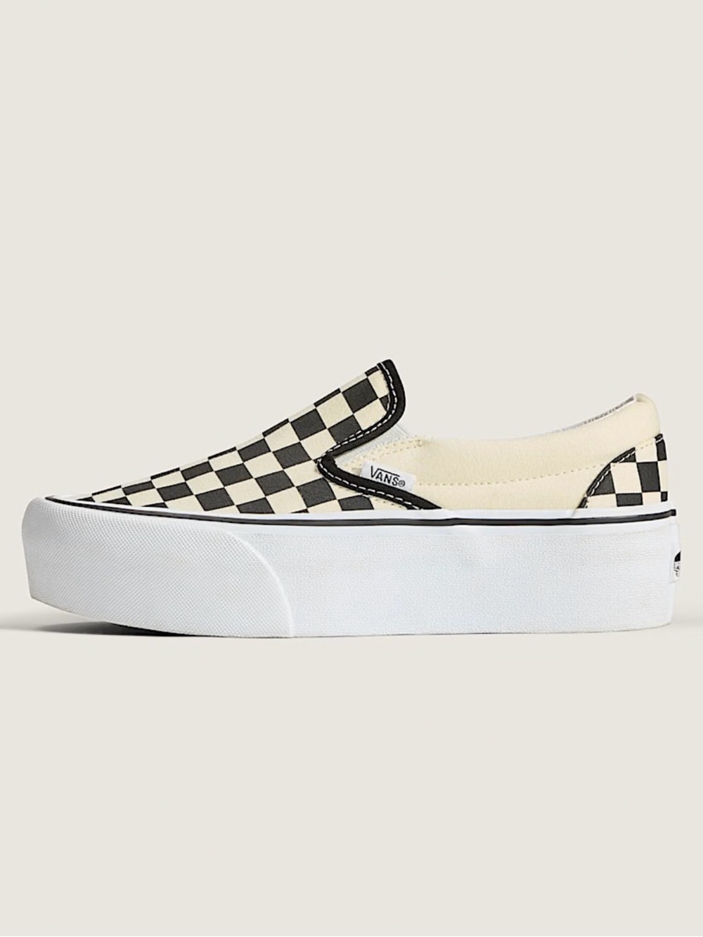 Vans Classic Slip-On Checkerboard Stackform Platform Shoes Men’s 6.5 Women’s 8 - Picture 2 of 6